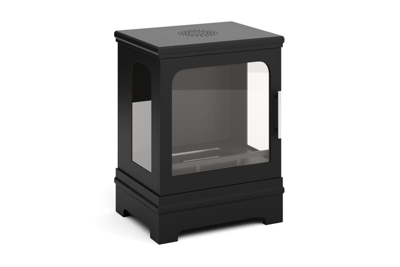 Corbo Liten Fristående Rektangulär Etanolkamin 59x35x45 cm i Stål och Glas - Svart - Möbler - Vardagsrum - Kamin - Skorstensfri kamin - Etanolkamin