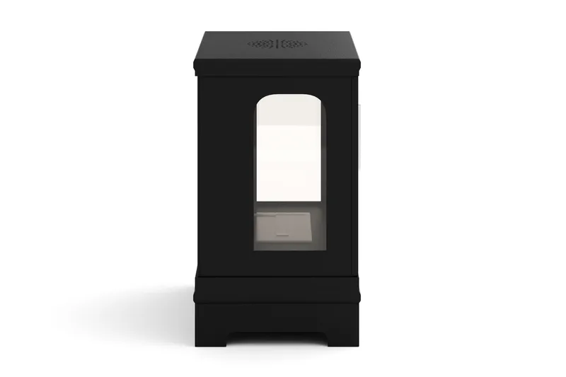 Corbo Liten Fristående Rektangulär Etanolkamin 59x35x45 cm i Stål och Glas - Svart - Möbler - Vardagsrum - Kamin - Skorstensfri kamin - Etanolkamin