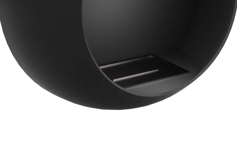 Corbo Liten Vägghängd Rund Etanolkamin 60x23x60 cm i Stål - Svart - Möbler - Vardagsrum - Kamin - Skorstensfri kamin - Etanolkamin