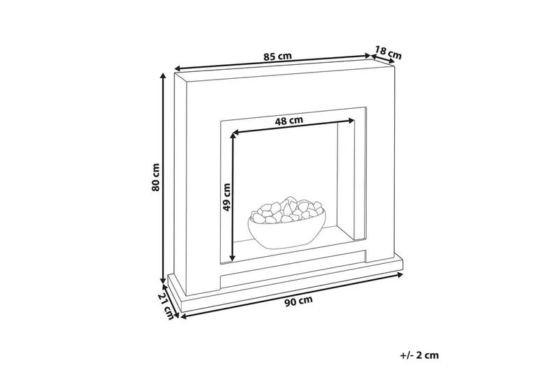 Elektrisk eldstad Sahara - Möbler - Vardagsrum - Kamin - Skorstensfri kamin - Elkamin