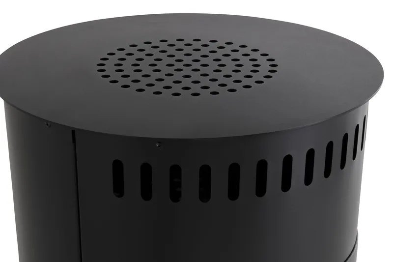 Corbo Fristående Rund Etanolkamin 112x45x45 cm i Glas och rostfritt stål - Svart - Möbler - Vardagsrum - Kamin - Skorstensfri kamin - Etanolkamin