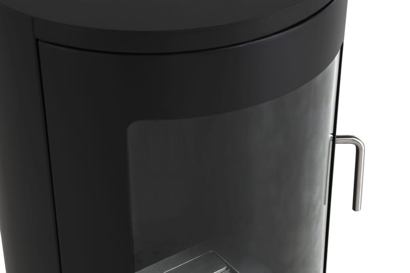 Corbo Fristående Rund Etanolkamin 96x44x30 cm i Stål och glas - Svart - Möbler - Vardagsrum - Kamin - Skorstensfri kamin - Etanolkamin