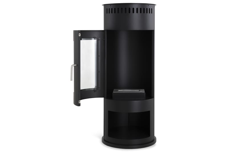 MEZZO Braskamin Bioetanol Fristående H112 Svart/Stål/Glas - Möbler - Vardagsrum - Kamin - Skorstensfri kamin - Etanolkamin