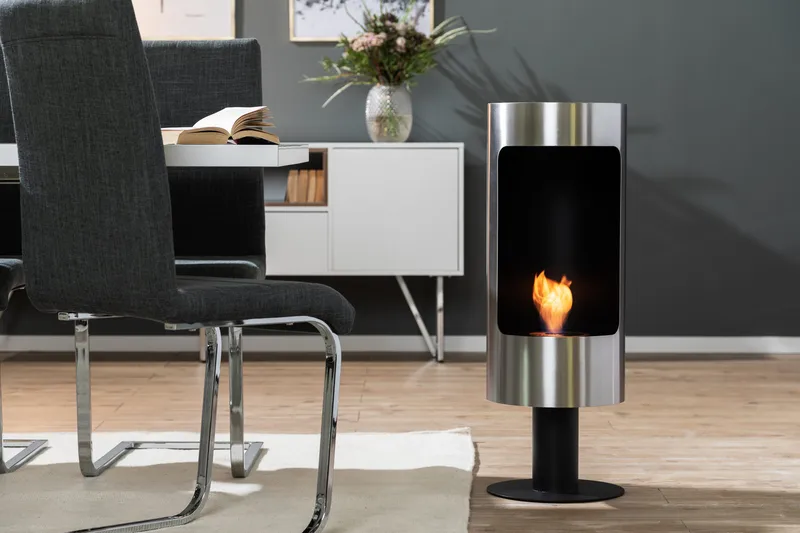 Plaza Fristående Etanolkamin 84x30x30 cm i Rostfritt stål - Svart - Möbler - Vardagsrum - Kamin - Skorstensfri kamin - Etanolkamin