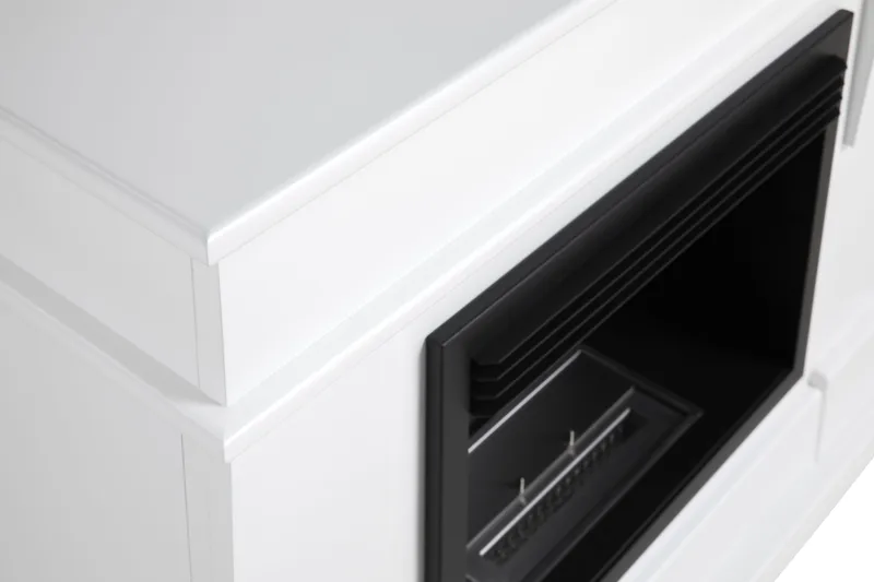 Route Braskamin Bioetanol Fristående MDF - Vit/Svart/Rostfritt Stål - Möbler - Vardagsrum - Kamin - Skorstensfri kamin - Etanolkamin