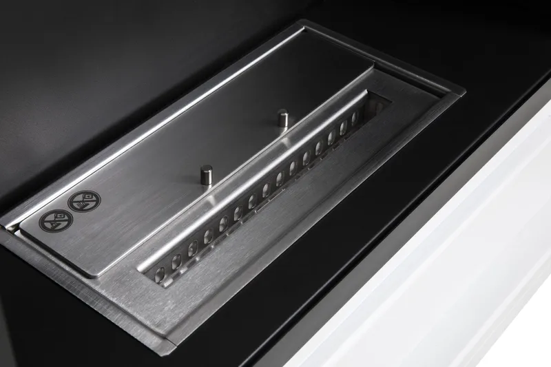 Route Braskamin Bioetanol Fristående MDF - Vit/Svart/Rostfritt Stål - Möbler - Vardagsrum - Kamin - Skorstensfri kamin - Etanolkamin