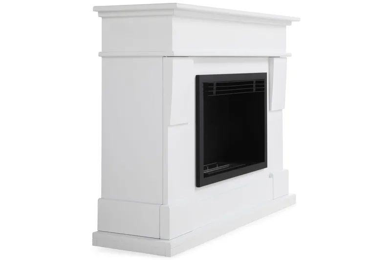 Route Braskamin Bioetanol Fristående MDF - Vit/Svart/Rostfritt Stål - Möbler - Vardagsrum - Kamin - Skorstensfri kamin - Etanolkamin