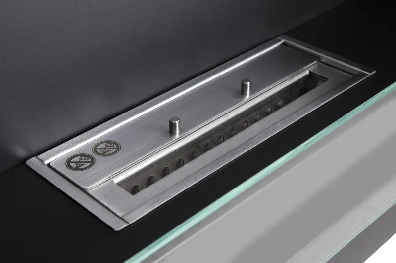 Vitalis Braskamin Bioetanol Vägghängd - Svart/Rostfritt Stål/Glas - Möbler - Vardagsrum - Kamin - Skorstensfri kamin - Etanolkamin