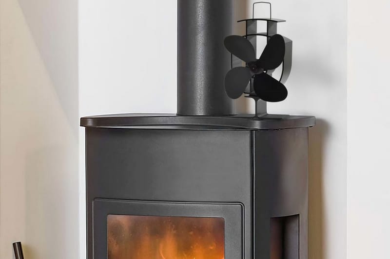 Kaminfläkt 4 blad svart - Möbler - Vardagsrum - Kamin - Tillbehör kaminer - Fläkt till kamin