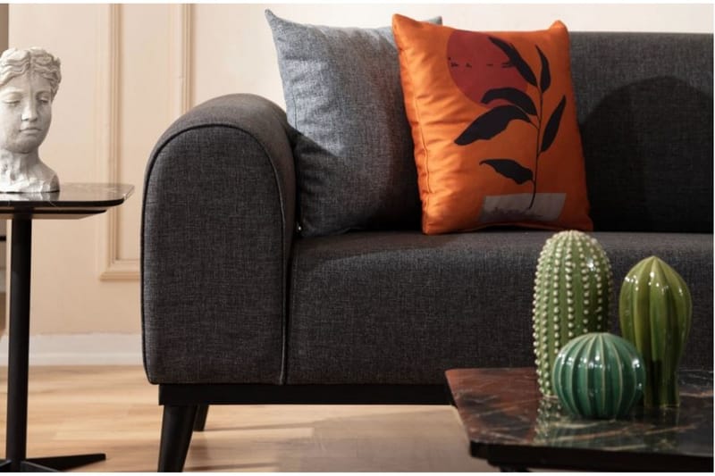 Kapri Bäddsoffa 4-sits - Antracit - Möbler - Vardagsrum - Bäddsoffor - 4-sits bäddsoffa