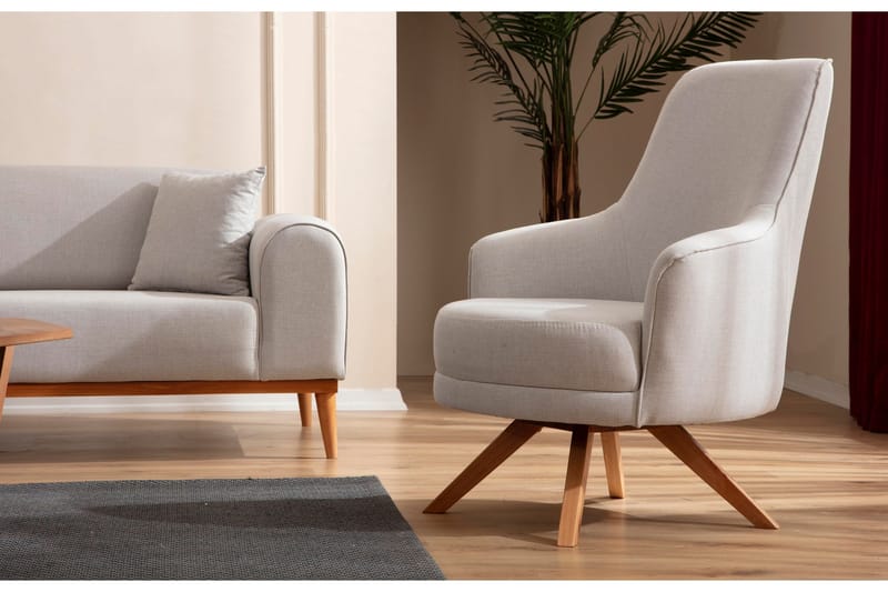 Kapri Fåtölj - Creme - Möbler - Vardagsrum - Fåtöljer