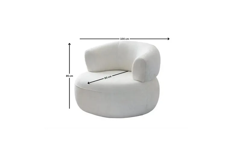 Kollumber Fåtölj - Vit - Möbler - Vardagsrum - Fåtöljer