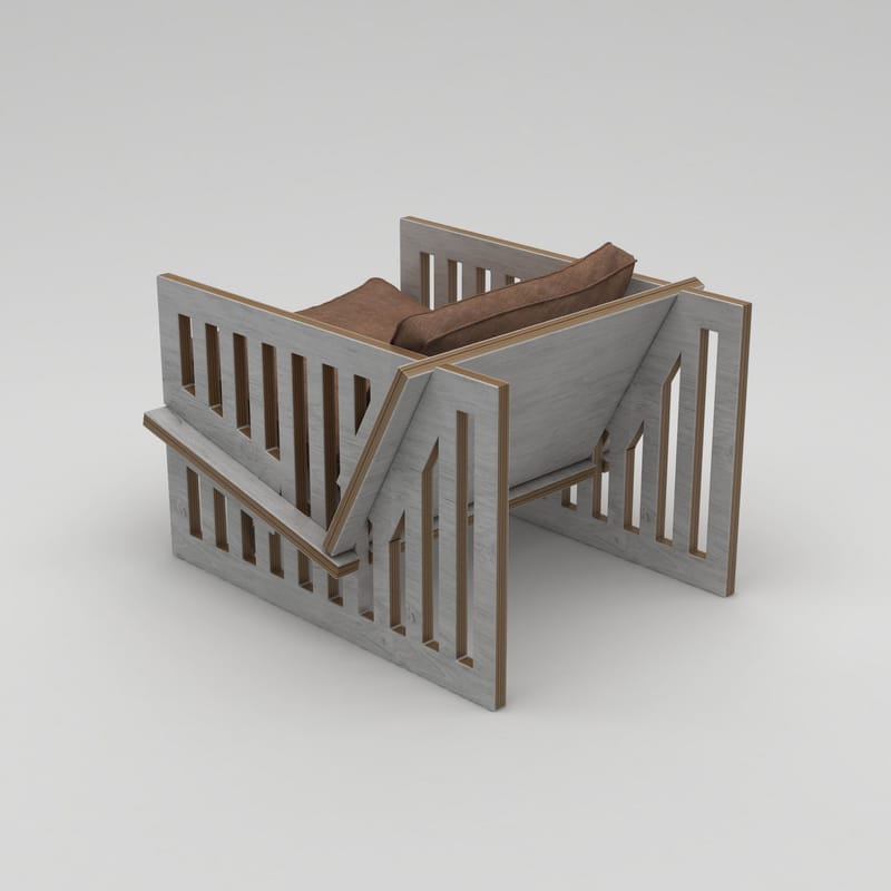 Kollumber Öronlappsfåtölj - Naturträ - Möbler - Vardagsrum - Fåtöljer