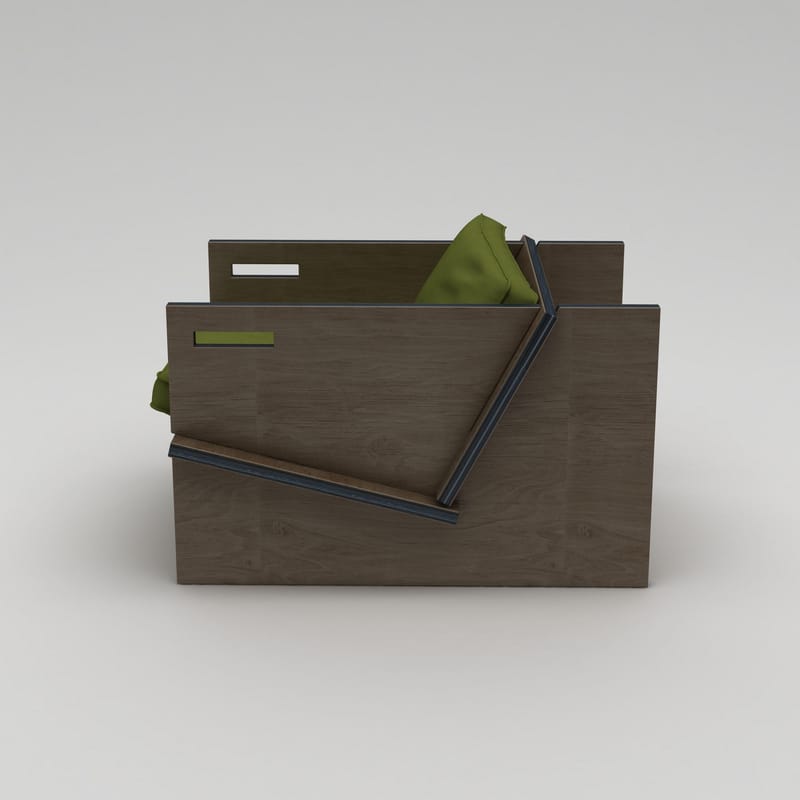 Latira Öronlappsfåtölj - Svart och grön - Möbler - Vardagsrum - Fåtöljer