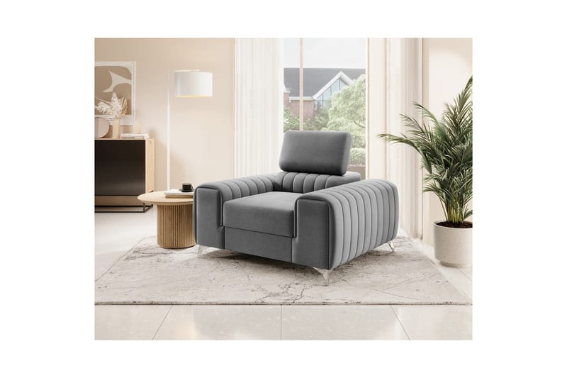 Laurece Fåtölj - Grå - Möbler - Vardagsrum - Fåtöljer