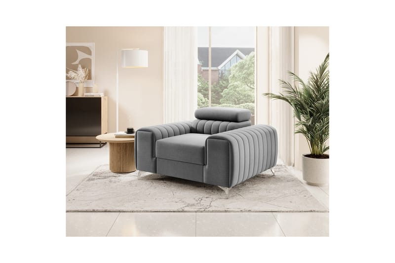 Laurece Fåtölj - Grå - Möbler - Vardagsrum - Fåtöljer