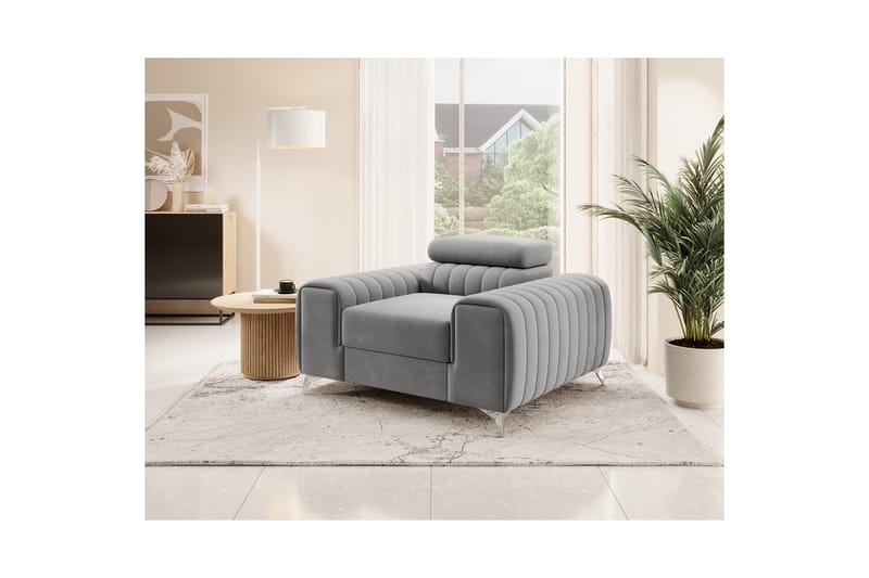 Laurece Fåtölj - Grå - Möbler - Vardagsrum - Fåtöljer