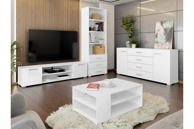 Lindesberg Möbelset För Vardagsrum - Vit - Möbler - Vardagsrum - Möbelset för vardagsrum