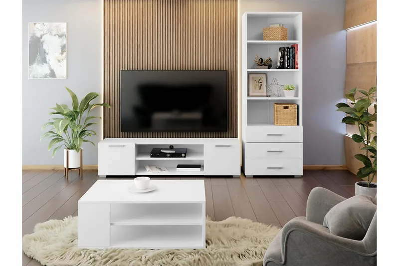 Lindesberg Möbelset För Vardagsrum - Vit - Möbler - Vardagsrum - Möbelset för vardagsrum