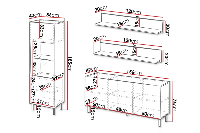 Lionel Möbelset För Vardagsrum - Kashmir - Möbler - Vardagsrum - Möbelset för vardagsrum