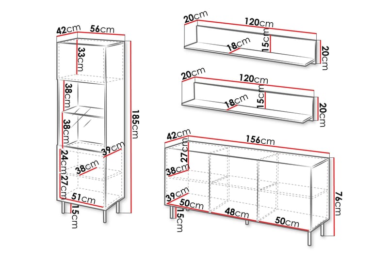 Lionel Möbelset För Vardagsrum - Kashmir - Möbler - Vardagsrum - Möbelset för vardagsrum