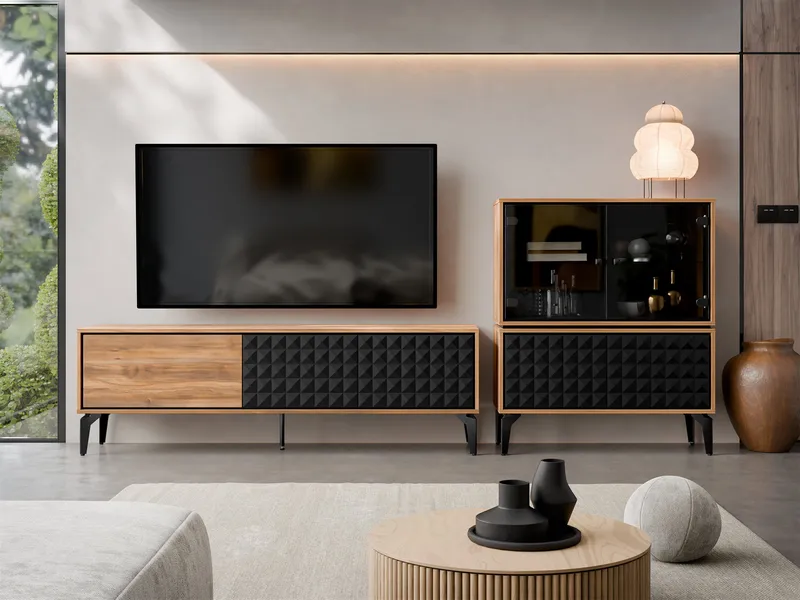 Lorvenn Möbelset För Vardagsrum - Brun/Svart - Möbler - Vardagsrum - Möbelset för vardagsrum