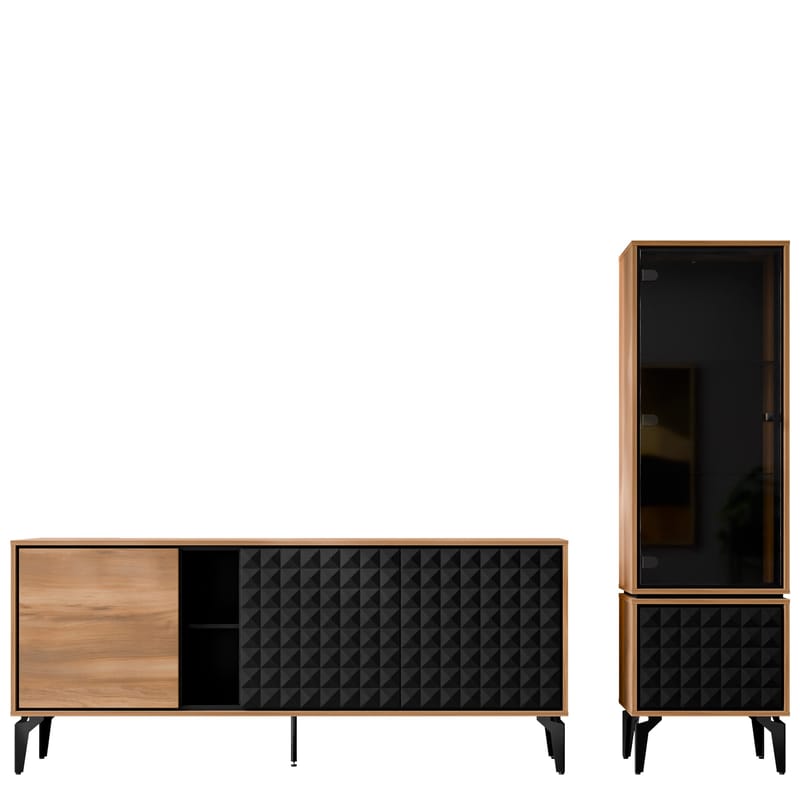 Lorvenn Möbelset F ör Vardagsrum, Brun/Svart