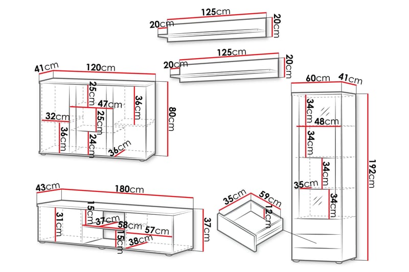 Lyrosen Möbelset För Vardagsrum - Beige - Möbler - Vardagsrum - Möbelset för vardagsrum