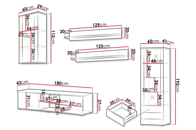 Lyrosen Möbelset För Vardagsrum - Beige - Möbler - Vardagsrum - Möbelset för vardagsrum