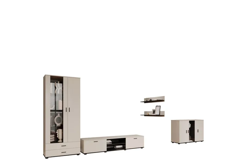 Lyrosen Möbelset För Vardagsrum, Beige