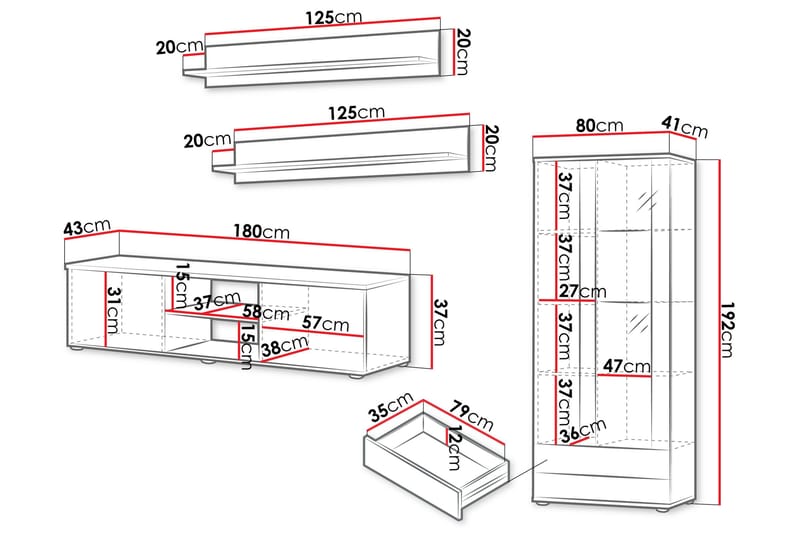 Lyrosen Möbelset För Vardagsrum - Beige - Möbler - Vardagsrum - Möbelset för vardagsrum