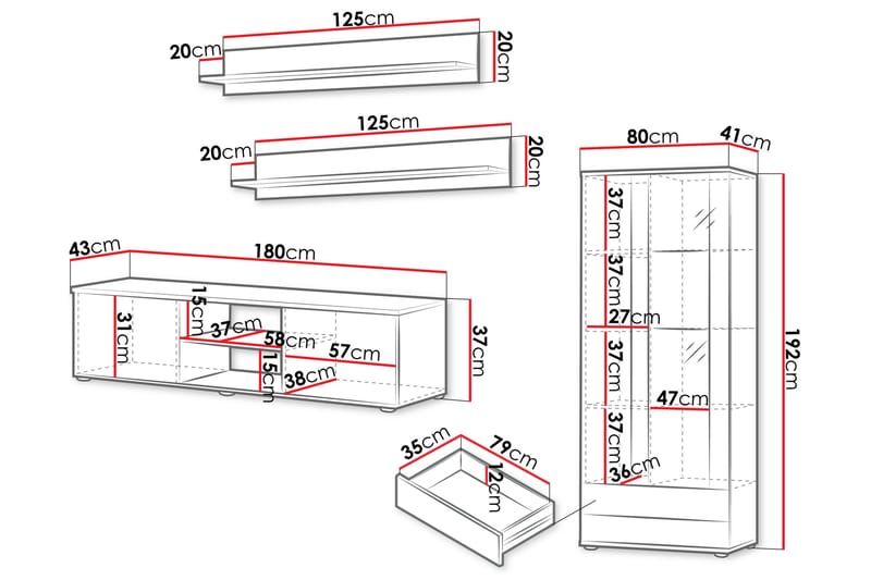 Lyrosen Möbelset För Vardagsrum - Beige - Möbler - Vardagsrum - Möbelset för vardagsrum