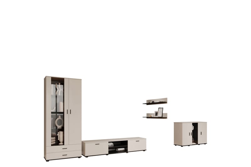 Lyrosen Möbelset För Vardagsrum, Beige