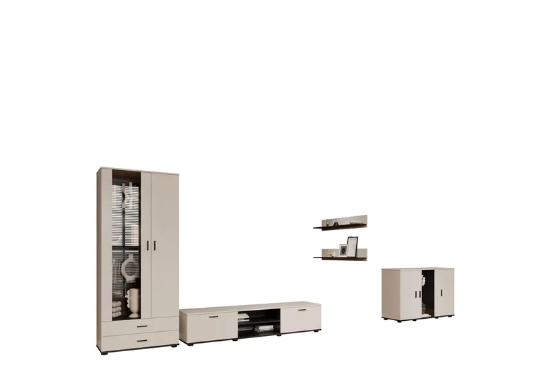 Lyrosen Möbelset För Vardagsrum, Beige