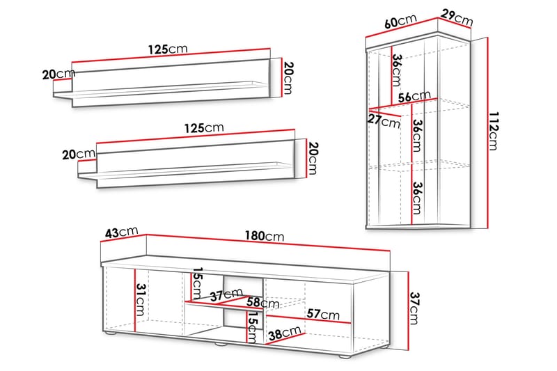 Lyrosen Möbelset För Vardagsrum - Beige - Möbler - Vardagsrum - Möbelset för vardagsrum