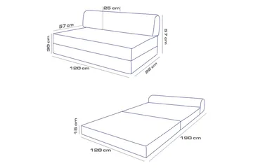 Magaria 2-sits Bäddsoffa - Beige - Möbler - Vardagsrum - Bäddsoffor