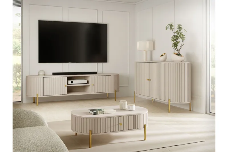 Maggio Möbelset För Vardagsrum - Beige - Möbler - Vardagsrum - Möbelset för vardagsrum