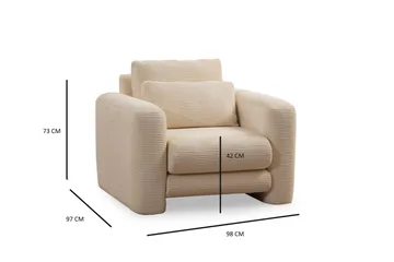 Makhan Fåtölj - Beige - Möbler - Vardagsrum - Fåtöljer