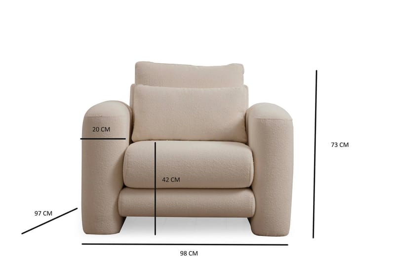 Makhan Fåtölj - Ljusbeige - Möbler - Vardagsrum - Fåtöljer