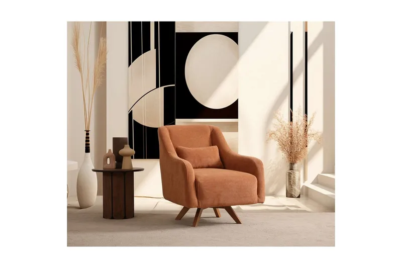 Malkiat Loungefåtölj - Orange - Möbler - Vardagsrum - Fåtöljer