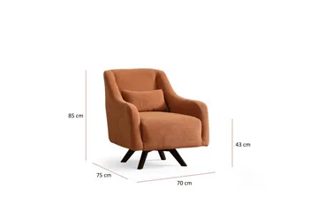 Malkiat Loungefåtölj - Orange/Svart - Möbler - Vardagsrum - Fåtöljer