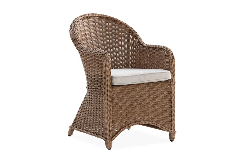 Marcus Light Fåtölj m Dyna - Natur Brun - Utemöbler - Balkong - Balkongmöbler - Balkongstolar