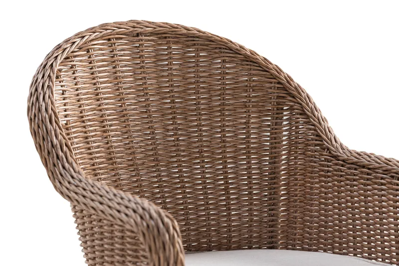 Marcus Light Fåtölj m Dyna - Natur Brun - Utemöbler - Balkong - Balkongmöbler - Balkongstolar