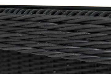 Marcus Stort Matbord Utomhus 200x100 cm – Utebord i konstrotting med glasskiva för Uteplats och Trädgård - Svart - Utemöbler - Trädgårdsbord & Utebord - Matbord ute