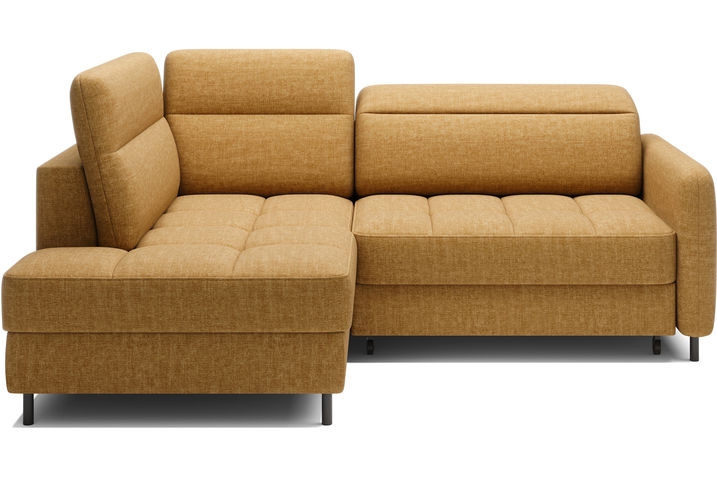 masuo bäddsoffa med schäslong 3-sits - gul