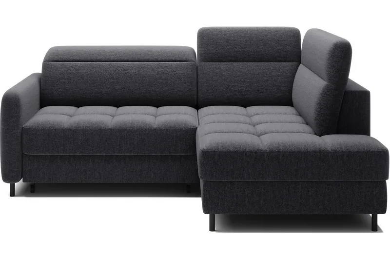 Masuo Bäddsoffa med Schäslong 3-sits, Mörkgrå