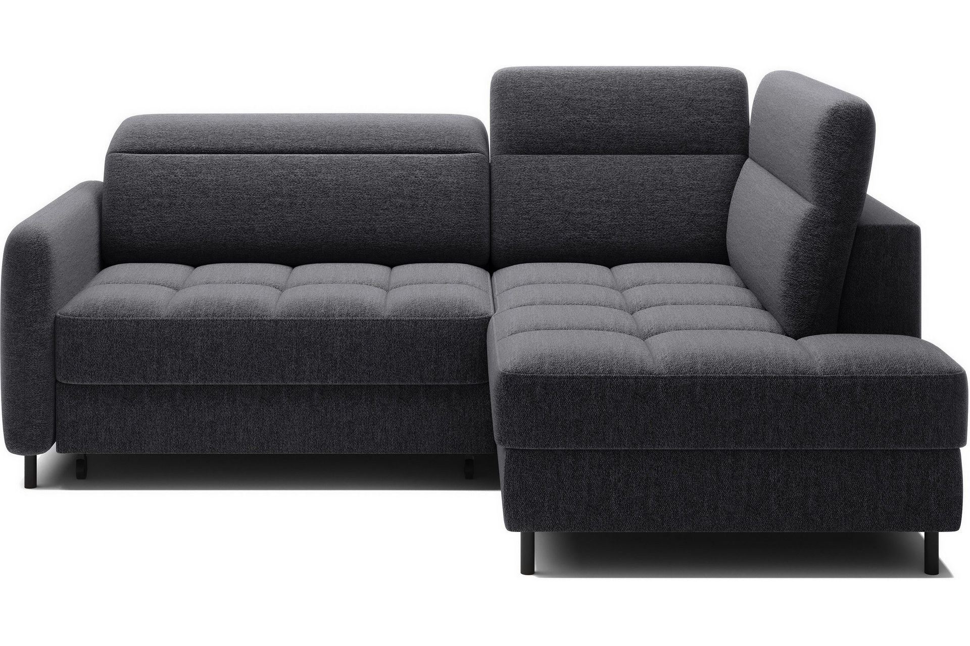 Masuo B&auml;ddsoffa med Sch&auml;slong 3-sits - M&ouml;rkgr&aring;