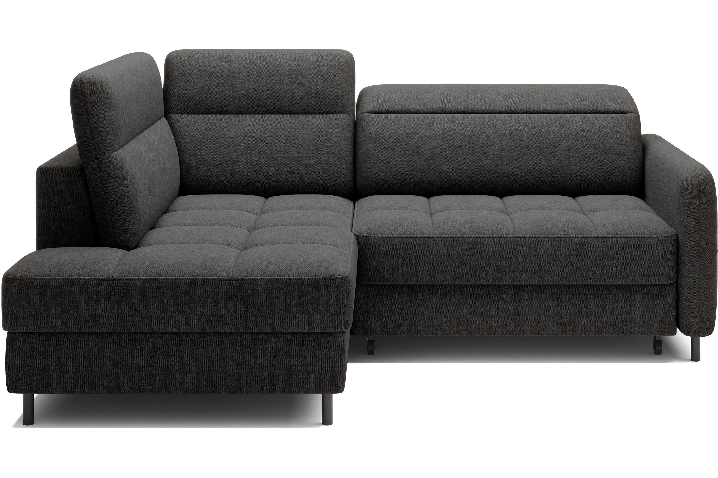 masuo bäddsoffa med schäslong 3-sits - mörkgrå