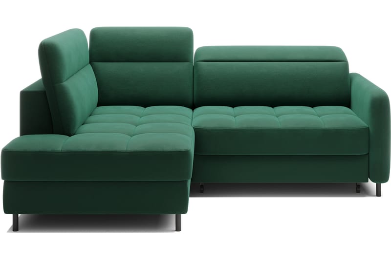 Masuo Bäddsoffa med Schäslong 3-sits, Mörkgrön