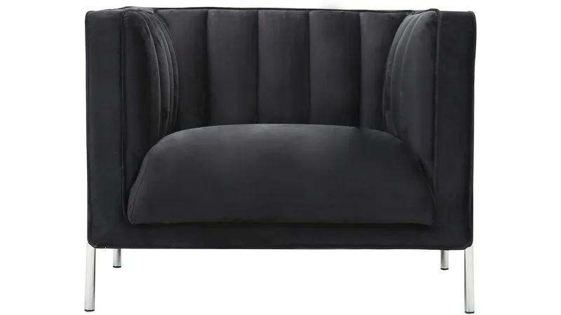 Mehara Fåtölj i sammet - Svart - Möbler - Vardagsrum - Fåtöljer